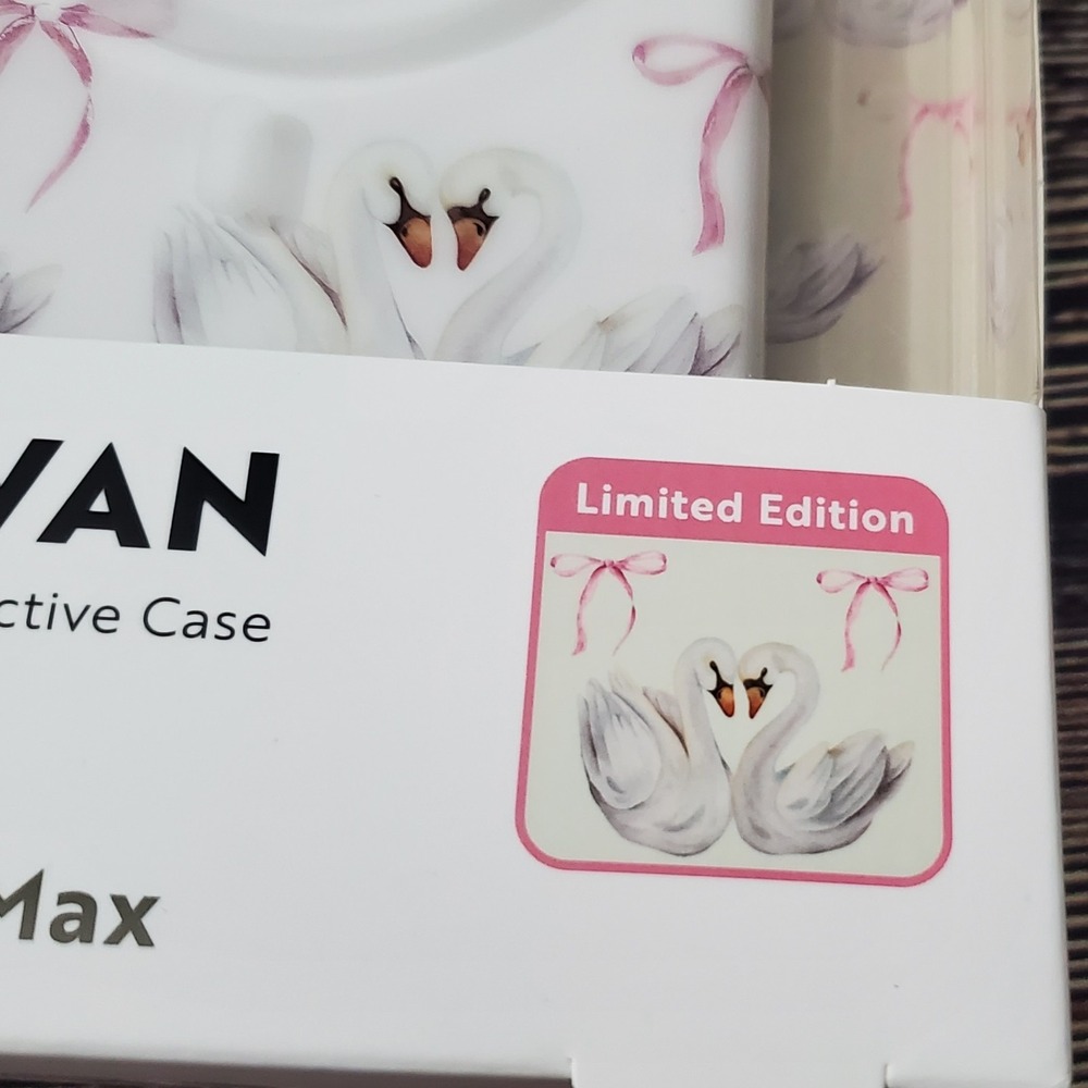 Limited Edition Swan iPhone 15 Pro Max Protective Case Swan Bow Pink New Sealed - Picture 3 of 6